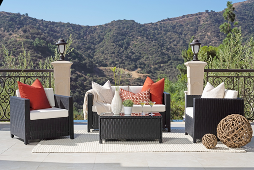 CALI 4 PC SET(2CHAIR+LOVESEAT +TABLE)