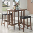 3PC BARSTOOL NUTMEG DINING SET BROWN