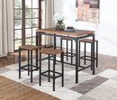 WOODEN/IRON COUNTER HEIGHT BAR DINING SET