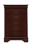LOUIS PHILIPPE RECTANGULAR 5-DRAWER CHEST
