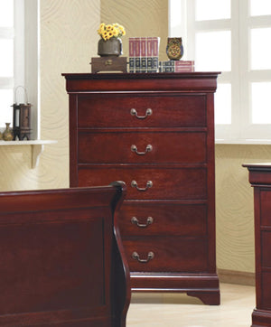 LOUIS PHILIPPE RECTANGULAR 5-DRAWER CHEST