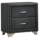 NIGHTSTAND VELVET, GREY/CHROME