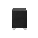 NIGHTSTAND VELVET, GREY/CHROME