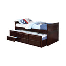 TWIN CAPTAIN'S BED WITH TRUNDLE