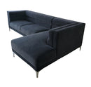 HETFIELD UPHOLSTERED CHANNELED TUFTED SECTIONAL INDIGO