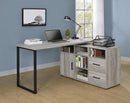 L-SHAPE DESK GREY DRIFT WOOD