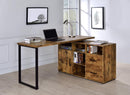 L-SHAPE DESK ANTIQUE NUTMEG