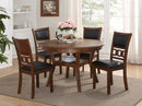 GIA ROUND DINING 5 PC SET-BROWN