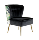 BLACK/FLOWER ACCENT CHAIR