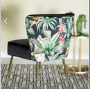 BLACK/FLOWER ACCENT CHAIR